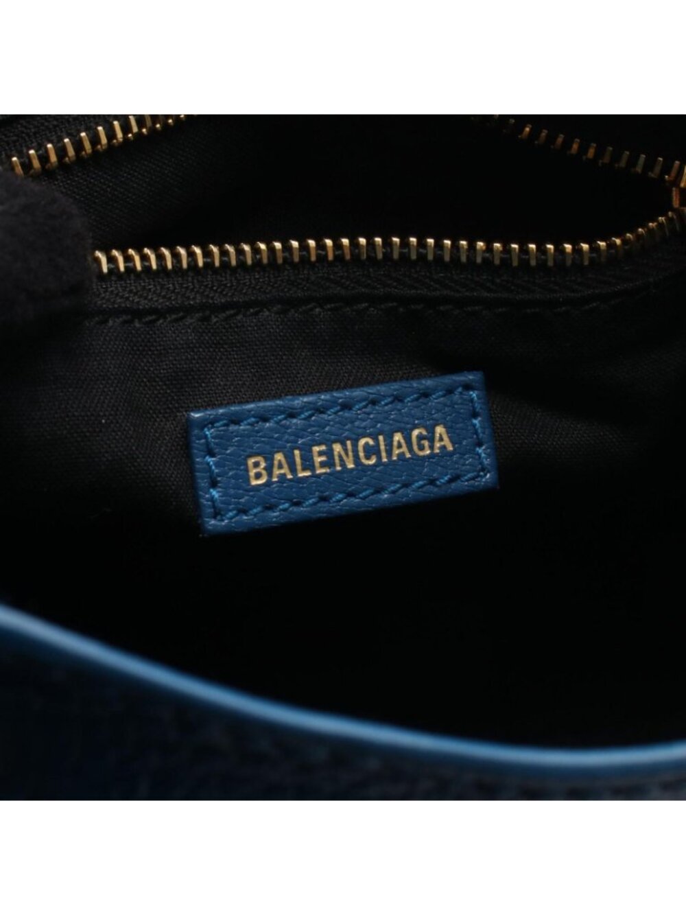 Balenciaga Handbag Classic Metallic Edge Mini City 2-Way Blue Leather - Picture 4 of 5